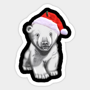 Christmas Ice Bear Drawing Gift Sticker